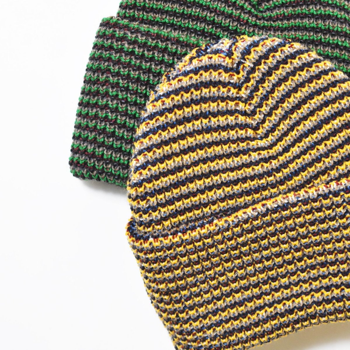 画像2: Artex Knitting Mills Cuff Beanie - Yellow / Green (2)