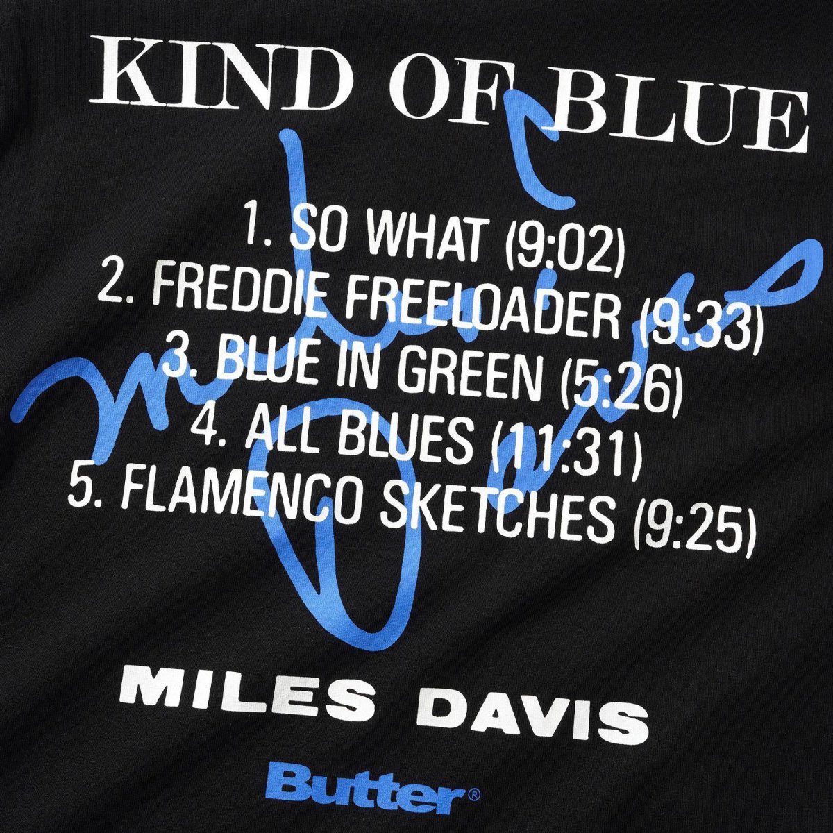 画像4: Butter Goods x Miles Davis Kind Of Blue Tee - Black (4)