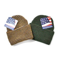 画像1: Artex Knitting Mills Cuff Beanie - Yellow / Green (1)