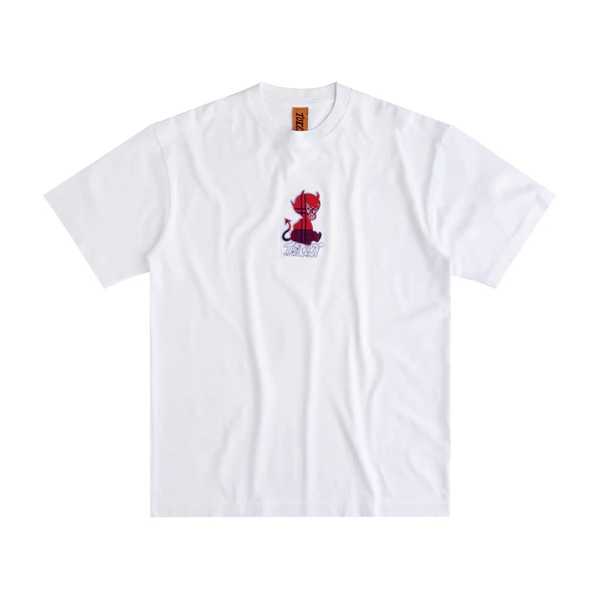 画像1: Token Plaid Baby Devil Tee - White (1)