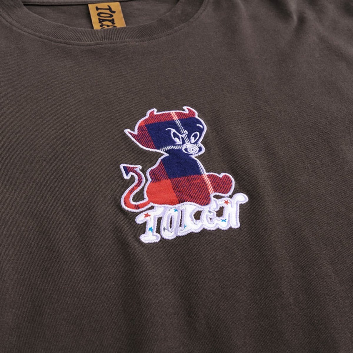 画像2: Token Plaid Baby Devil Tee - Chocolate (2)