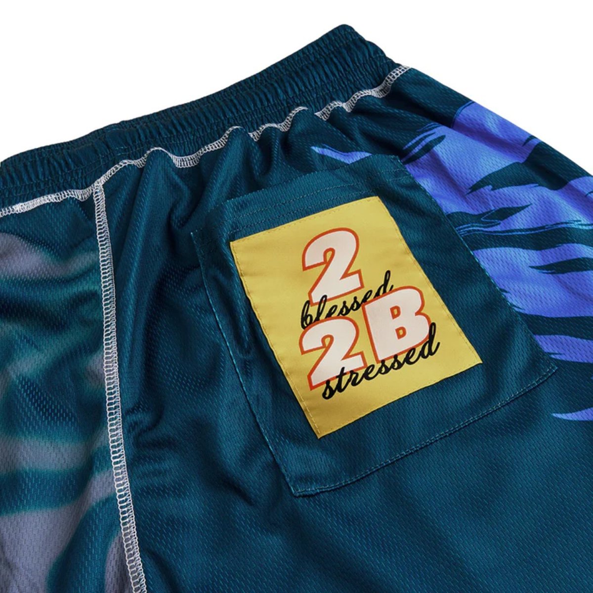 画像3: Token Dazed Mesh Shorts - Dark Teal Multi (3)