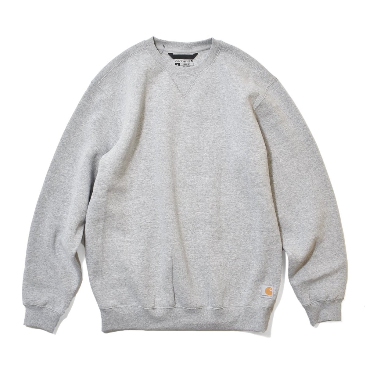 画像1: Carhartt USA K124 Loose Midweight Crewneck Sweatshirts - Heather Grey (1)