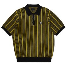 画像1: HUF Trace Stripe S/S Knit Top - Moss (1)