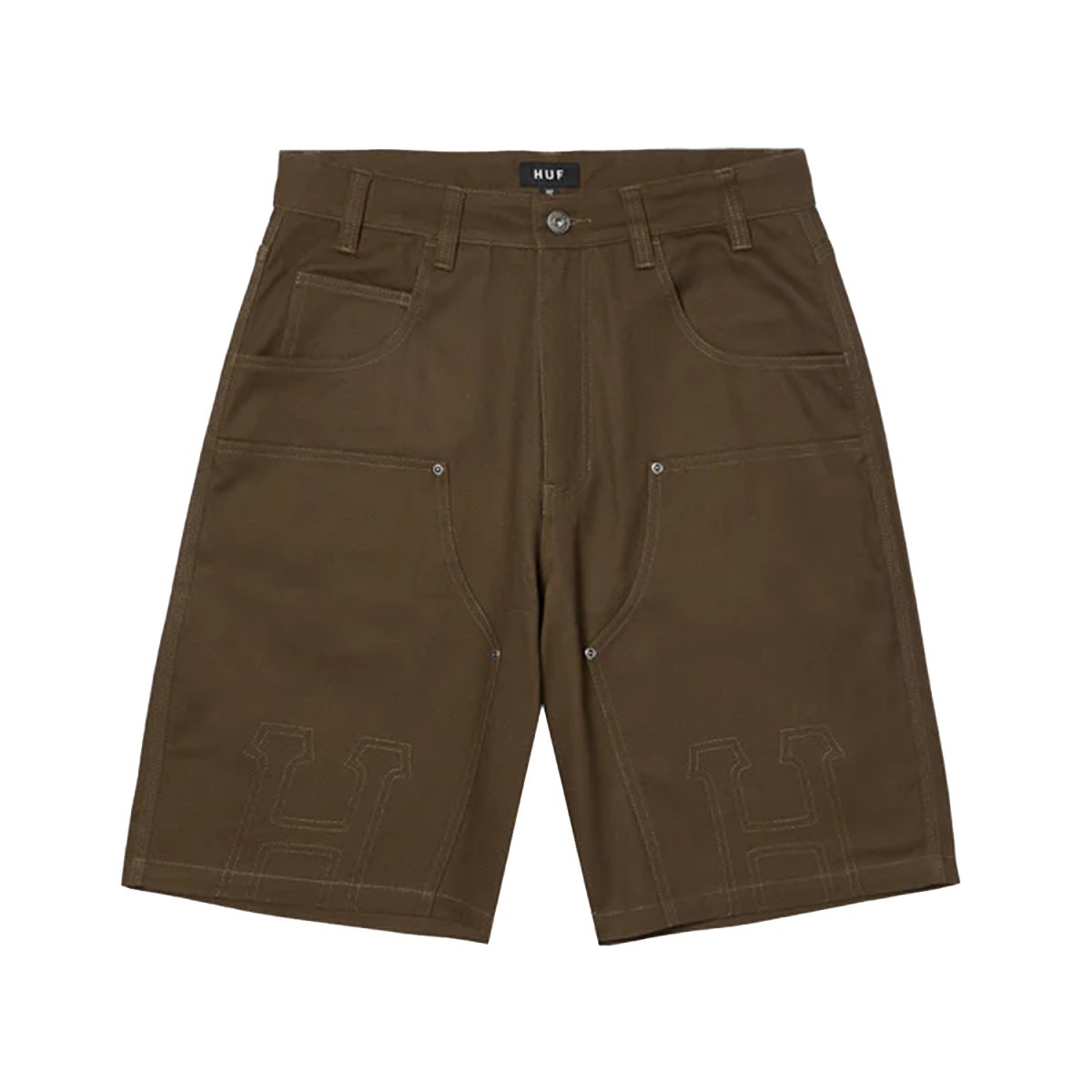 画像1: HUF  Classic H Double Knee Work Shorts - Brown (1)
