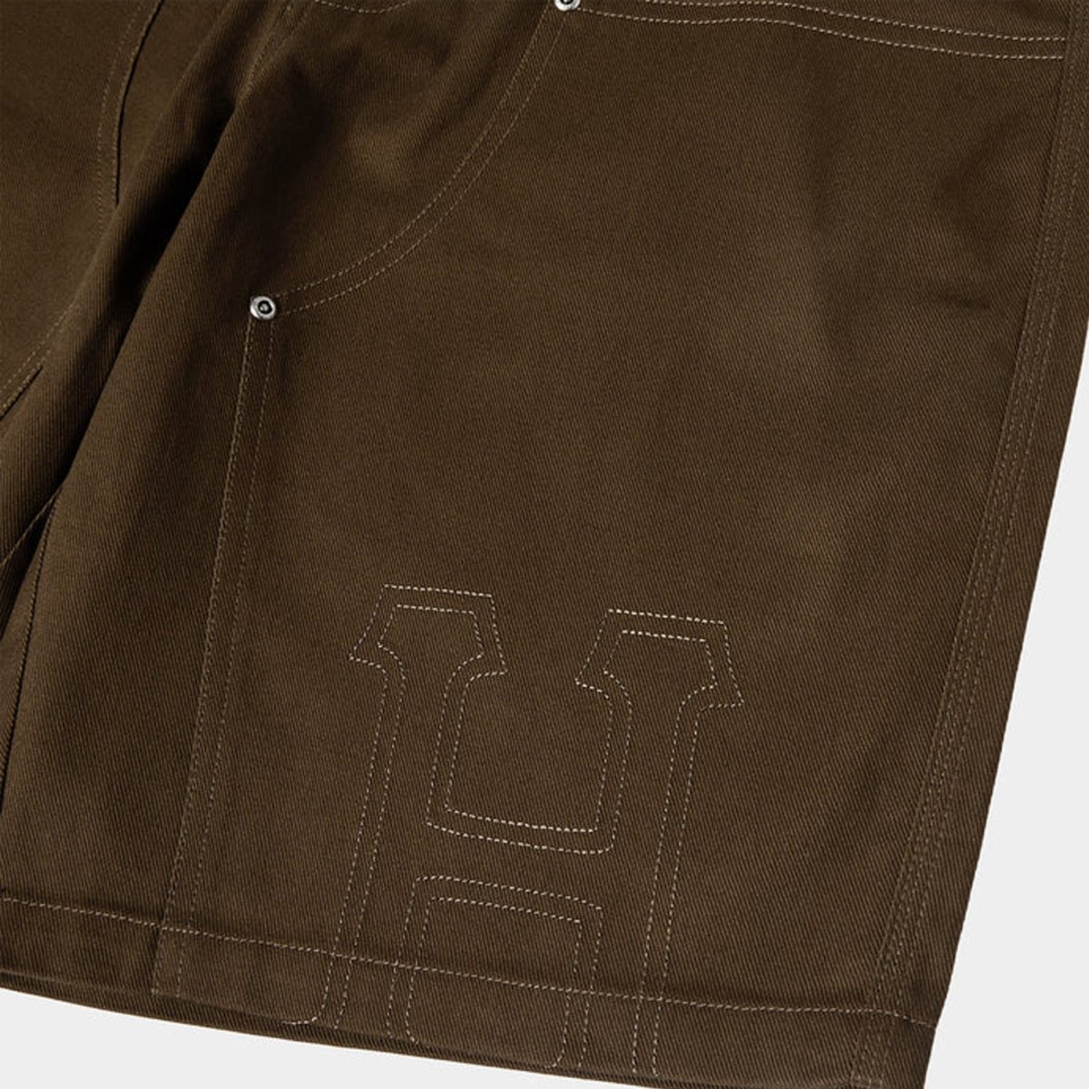 画像3: HUF  Classic H Double Knee Work Shorts - Brown (3)