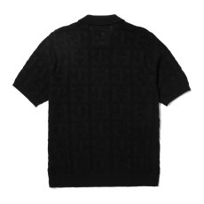 画像2: HUF Monogram Jacquard Zip Sweater - Black (2)
