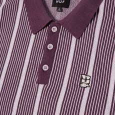 画像3: HUF Trace Stripe S/S Knit Top - Dust Purple (3)