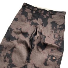 画像3: Custom Dickies Brush Bleach Double Knee Work Pants - Brown/Black (3)
