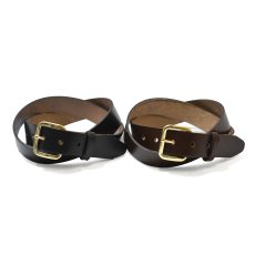 画像1: PM Adirondack 1¼” Oil Tan Formed Edge Solid Leather Belt (1)