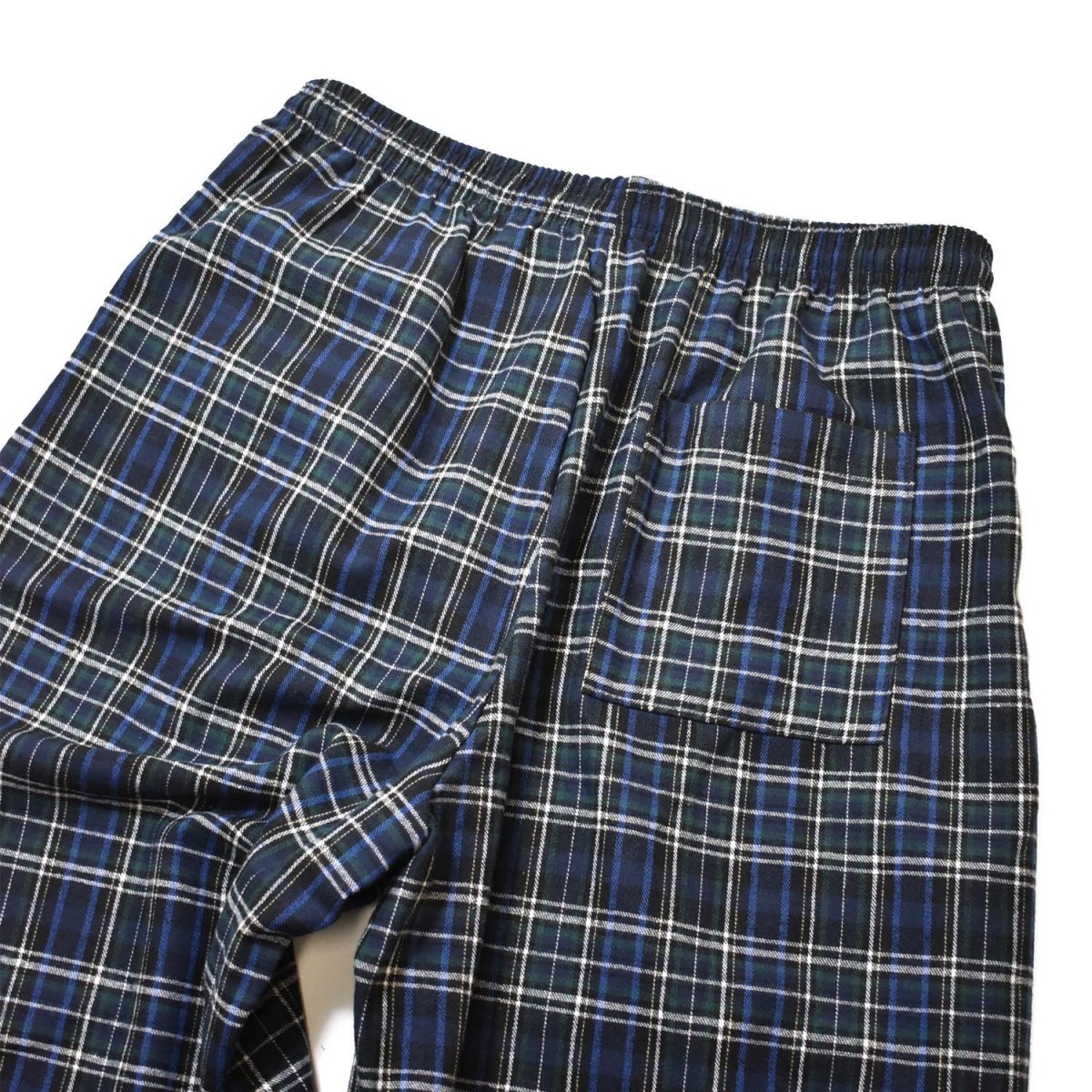 画像3: Los Angeles Apparel Cotton Flannel Lounge Pants - Black/Royal/Green Plaid (3)