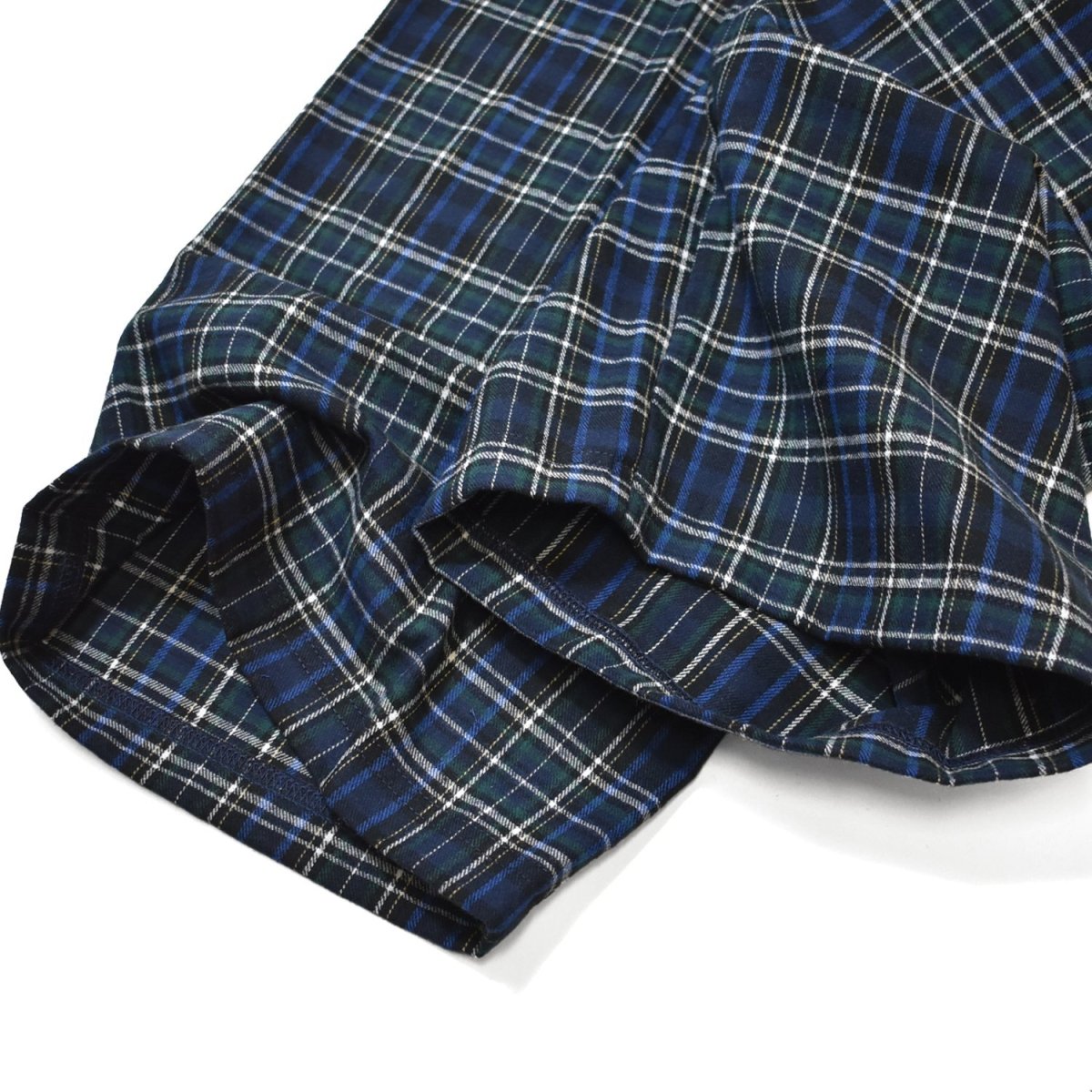 画像5: Los Angeles Apparel Cotton Flannel Lounge Pants - Black/Royal/Green Plaid (5)