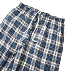画像2: Los Angeles Apparel Cotton Flannel Lounge Pants - White/Blue/Navy Plaid (2)