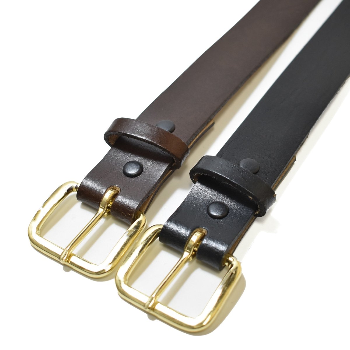 画像4: PM Adirondack 1¼” Oil Tan Formed Edge Solid Leather Belt (4)
