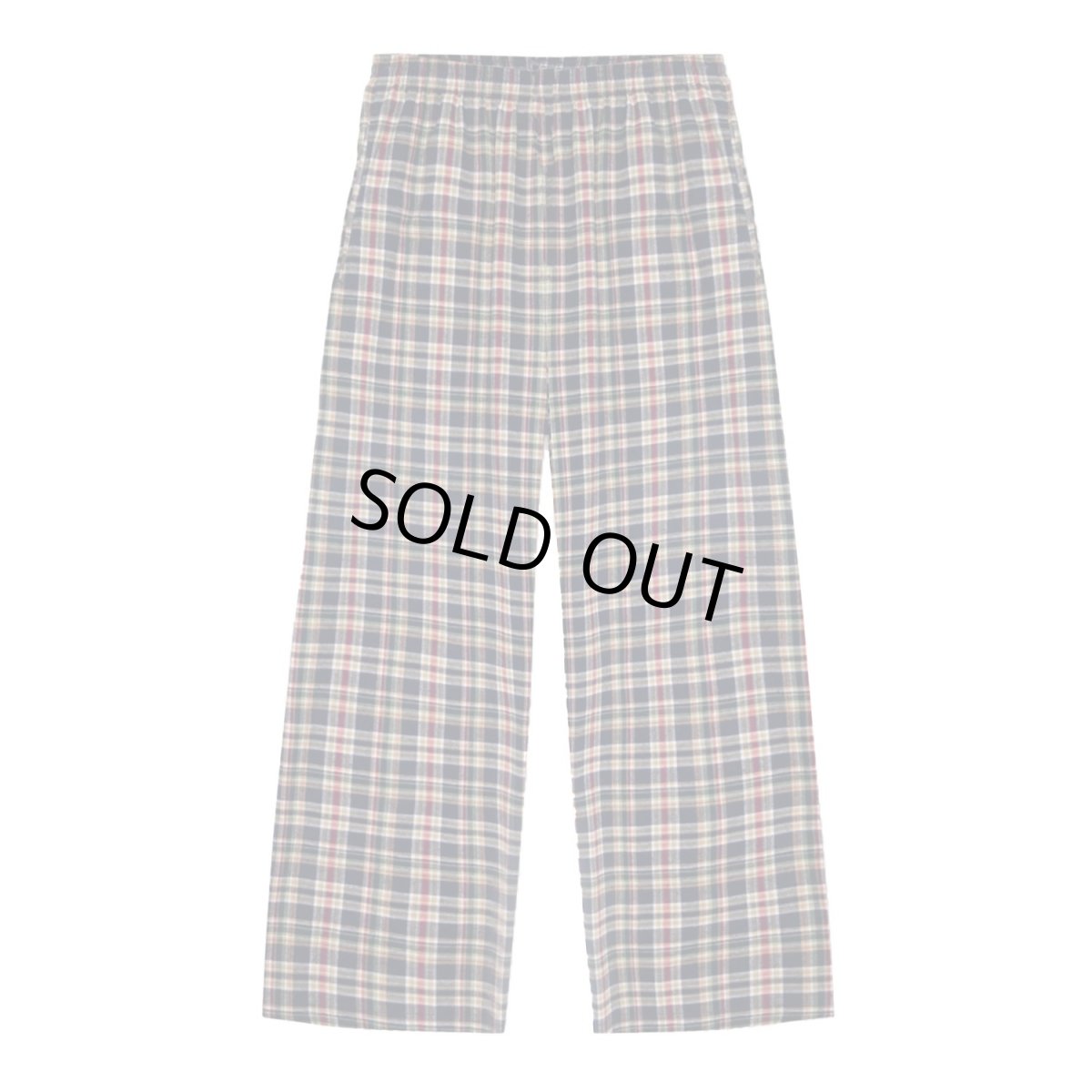 画像1: Los Angeles Apparel Cotton Flannel Lounge Pants - Navy/Gold/Red Plaid / ロサンゼルスアパレル フランネル ラウンジパンツ (1)