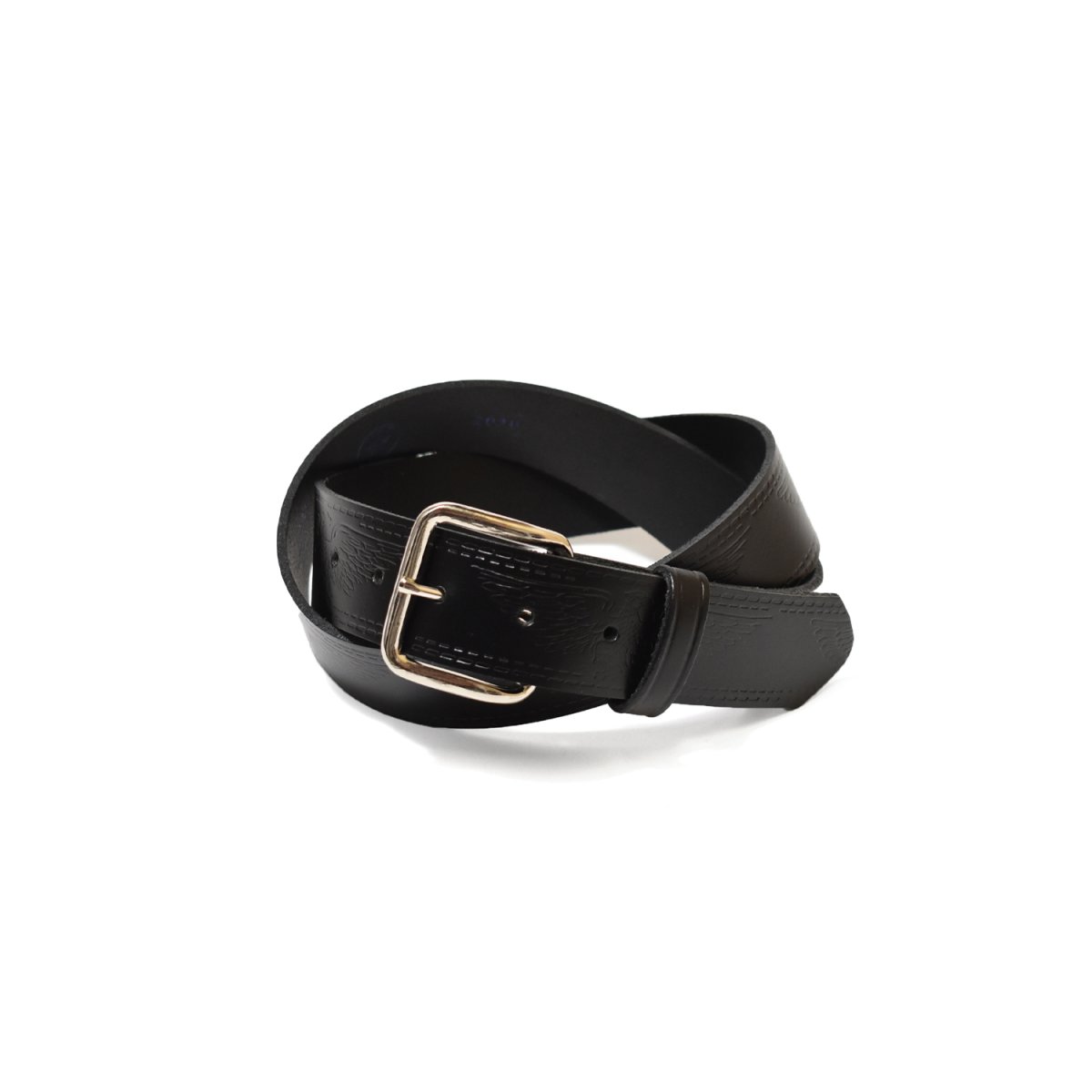 画像1: PM Adirondack 1½” Eagle Embossed Western Leather Belt Black (1)