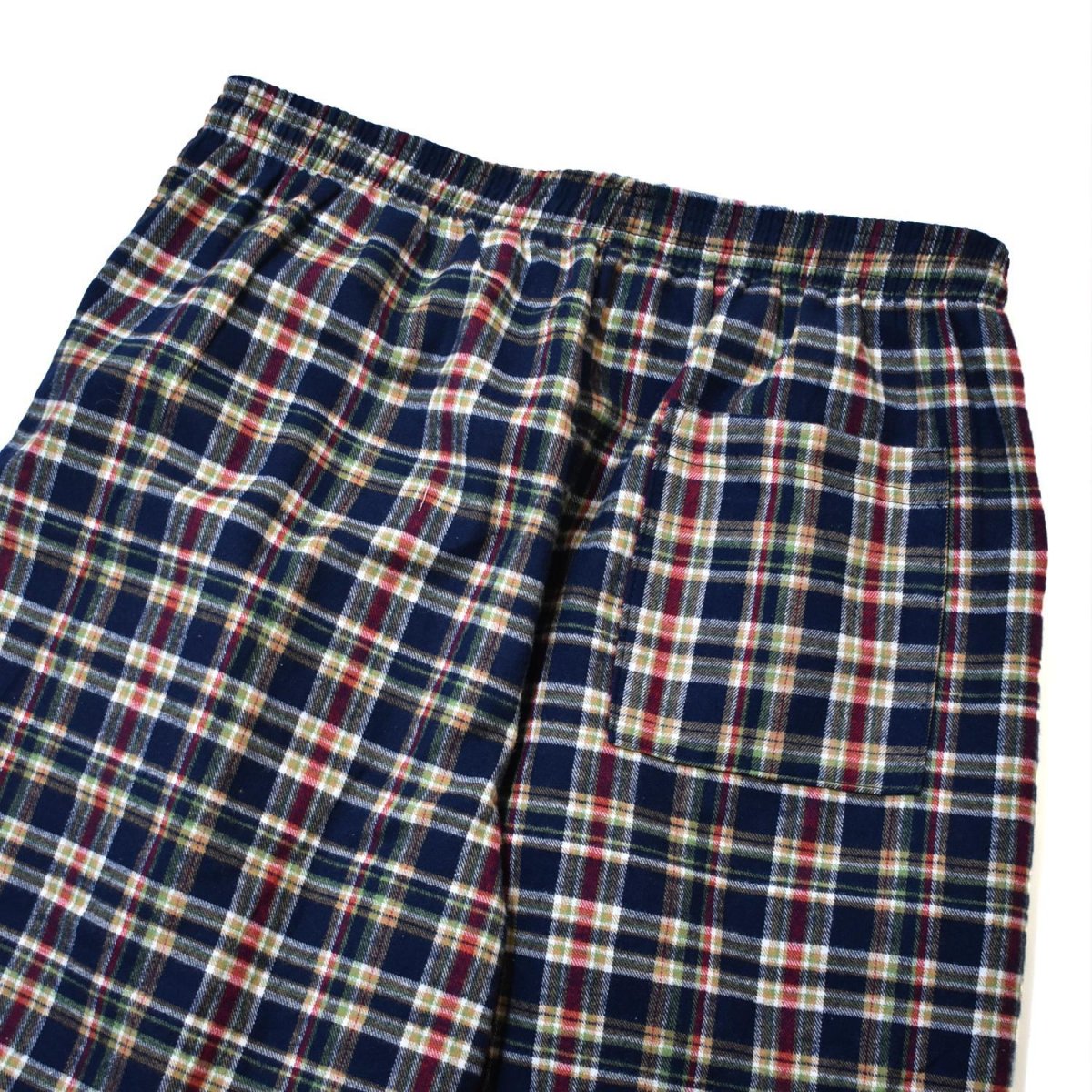 画像3: Los Angeles Apparel Cotton Flannel Lounge Pants - Navy/Gold/Red Plaid (3)
