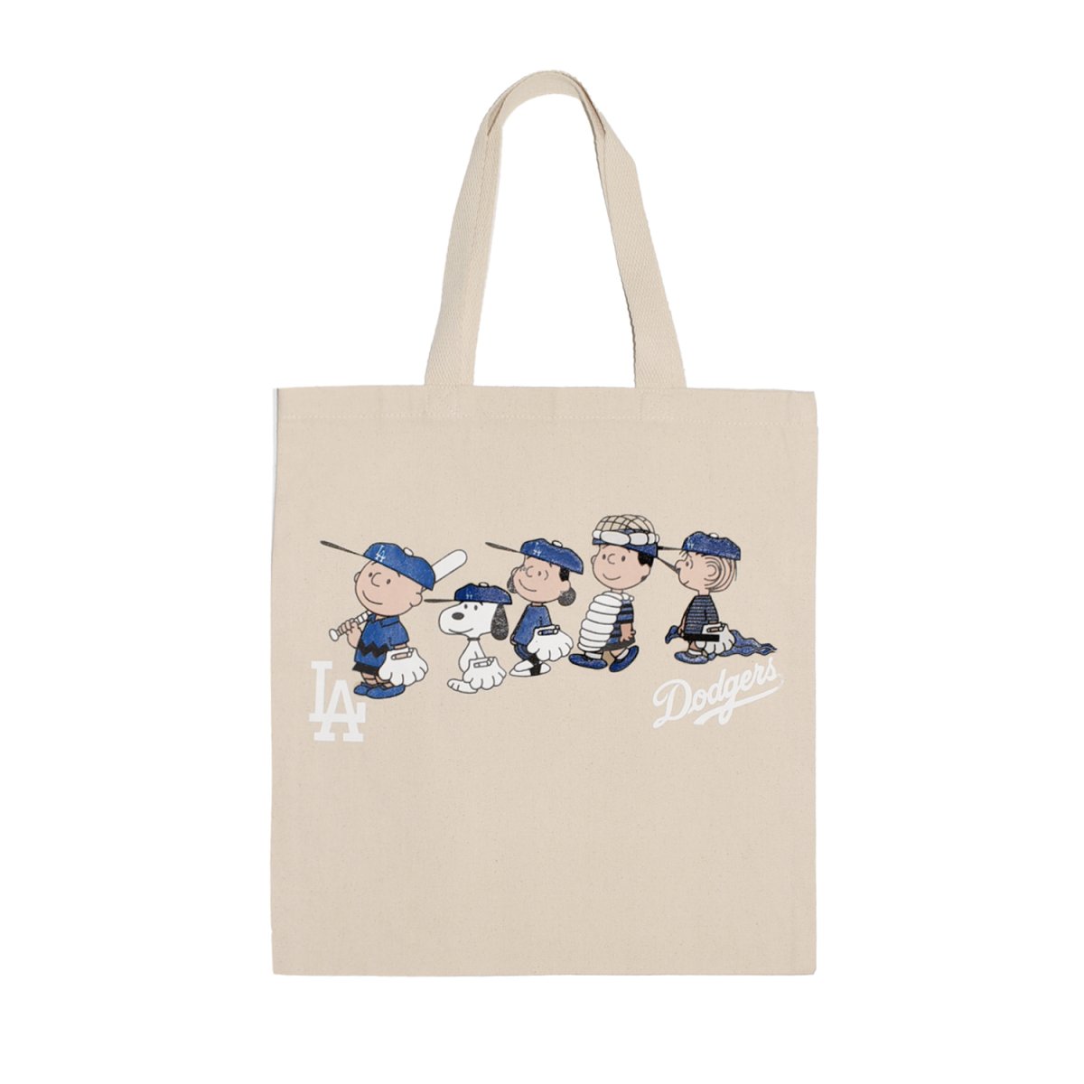 画像1: Snoopy LA Dodgers Canvas Tote Bag (1)