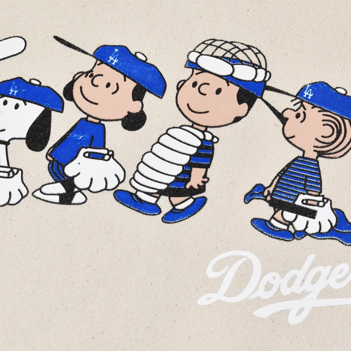 画像2: Snoopy LA Dodgers Canvas Tote Bag (2)