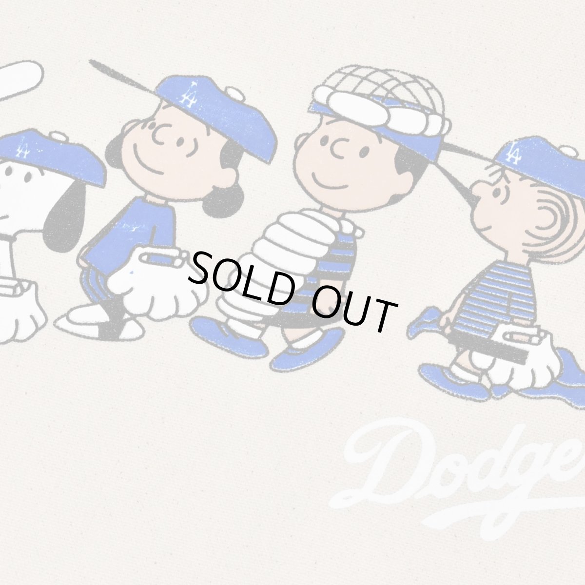 画像2: Snoopy LA Dodgers Canvas Tote Bag (2)