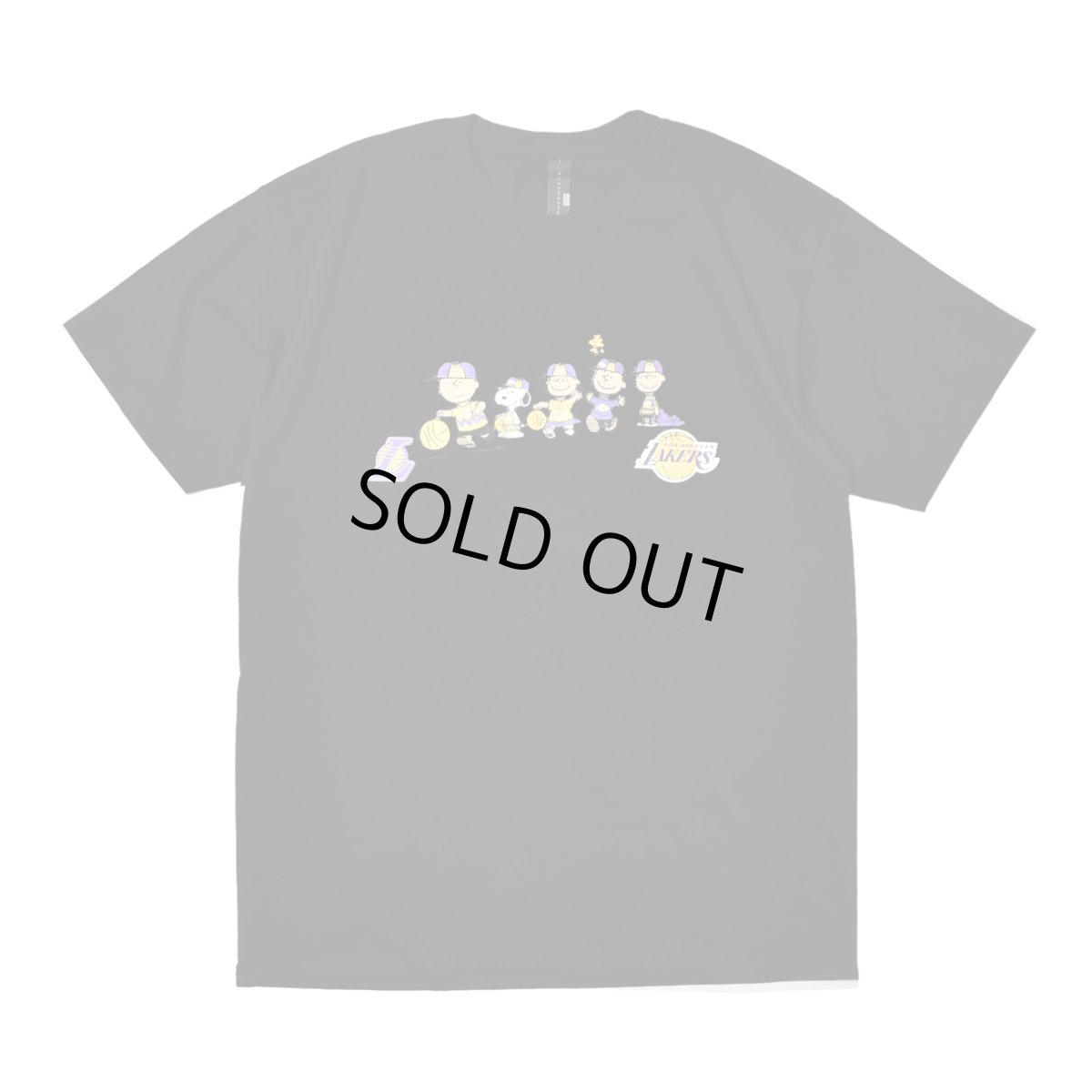 画像1: Snoopy LA Lakers S/S T-Shirts - Black (1)