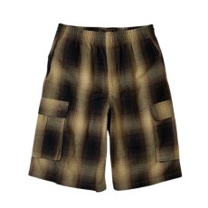画像1: FB County Checker Cargo Shorts - Black/Tan (1)