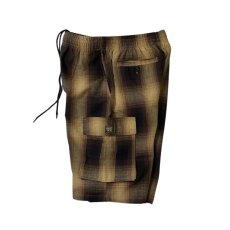 画像3: FB County Checker Cargo Shorts - Black/Tan (3)