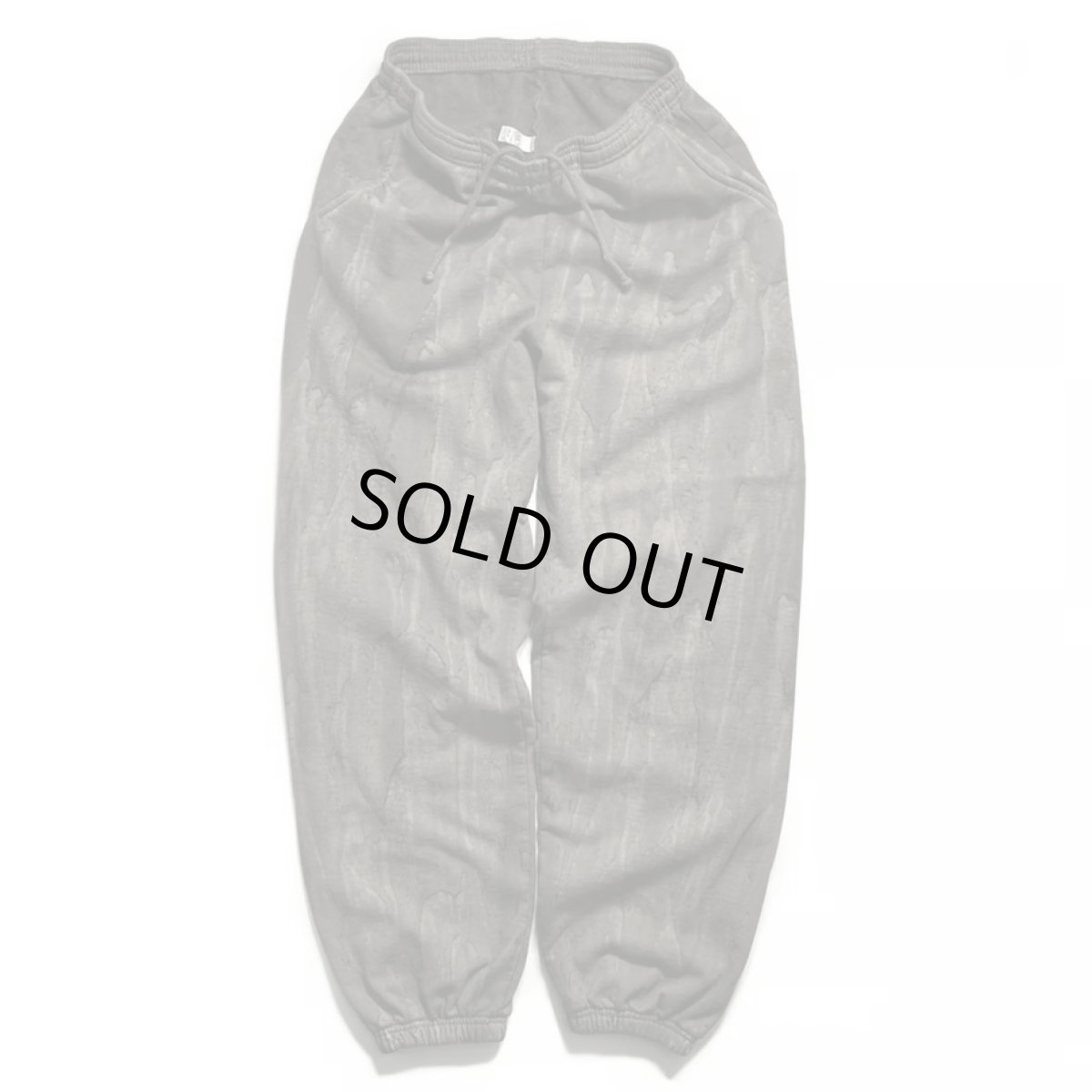 画像1: Los Angeles Apparel 14oz Drip Dye Heavy Fleece Pants - Black (1)