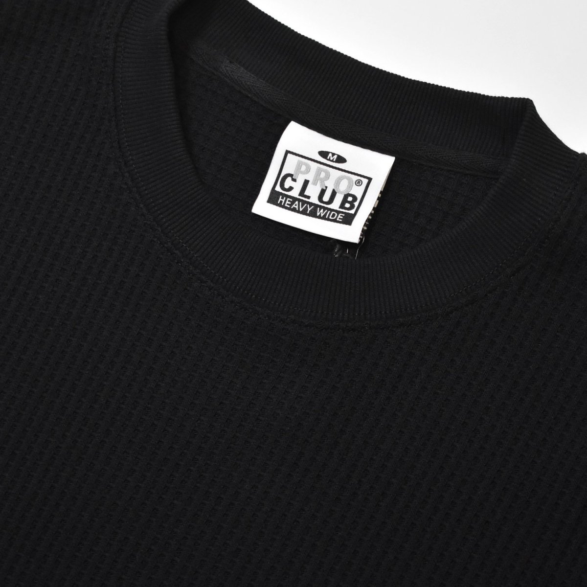 画像2: PRO CLUB Heavywide S/S Thermal Tee - Black (2)