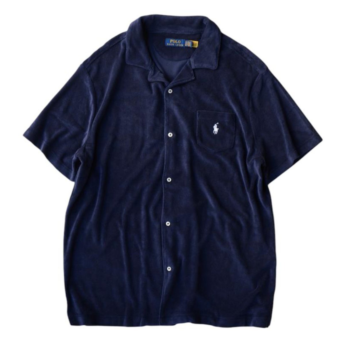 画像1: Polo Ralph Lauren Terry S/S Shirts Navy (1)