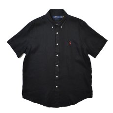 画像1: Polo Ralph Lauren Classic Fit Linen B.D Shirts - Polo Black (1)