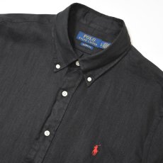 画像2: Polo Ralph Lauren Classic Fit Linen B.D Shirts - Polo Black (2)