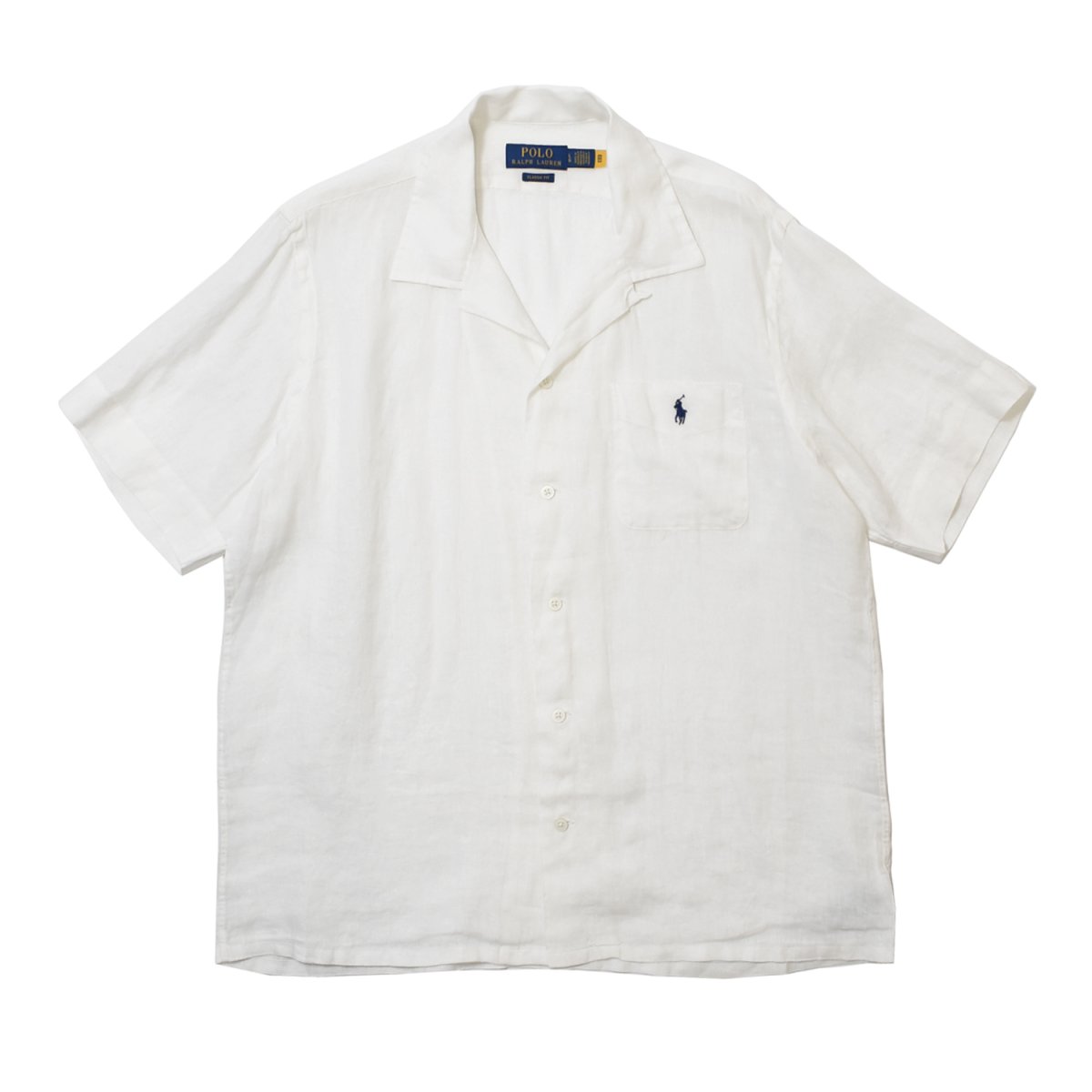 画像1: Polo Ralph Lauren Classic Fit Linen Camp Shirts - Deckwash White (1)