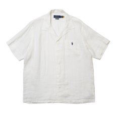 画像1: Polo Ralph Lauren Classic Fit Linen Camp Shirts - Deckwash White (1)