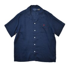 画像1: Polo Ralph Lauren Classic Fit Linen Camp Shirts - Newport Navy (1)