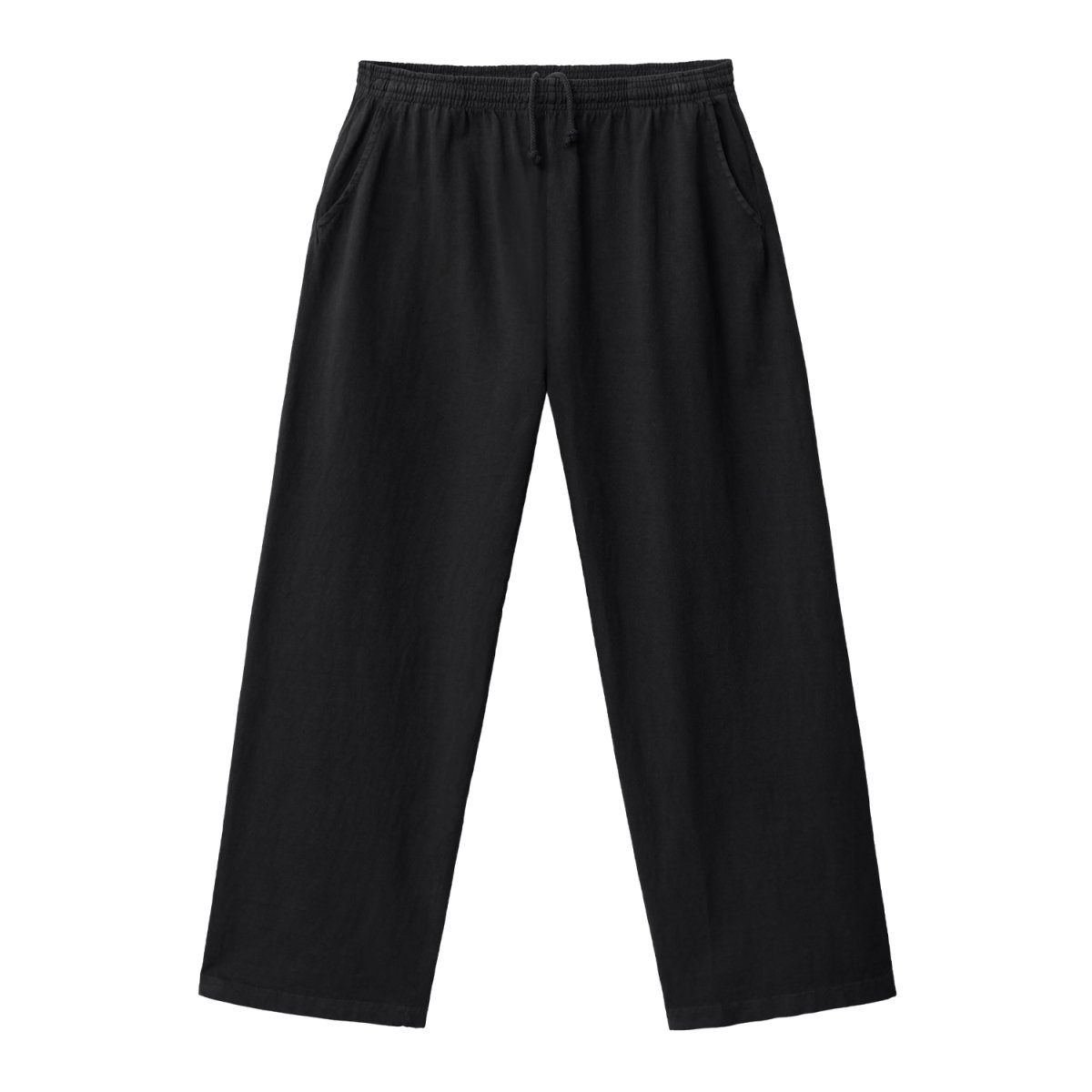 画像1: Los Angeles Apparel 8.5oz Heavy Jersey Wide Garment Dyed Casual Pants - Black (1)