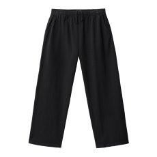 画像1: Los Angeles Apparel Heavy Jersey Wide Garment Dyed Casual Pants - Black (1)