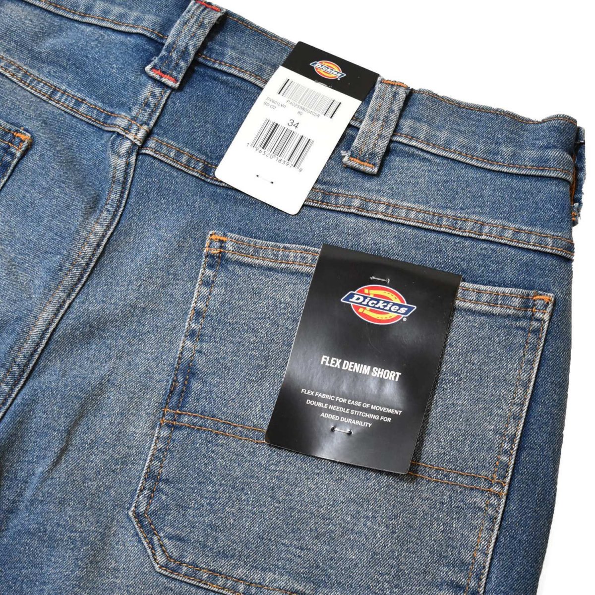 画像4: Dickies Flex Denim Utility Shorts - Medium Denim Wash (MWI) (4)