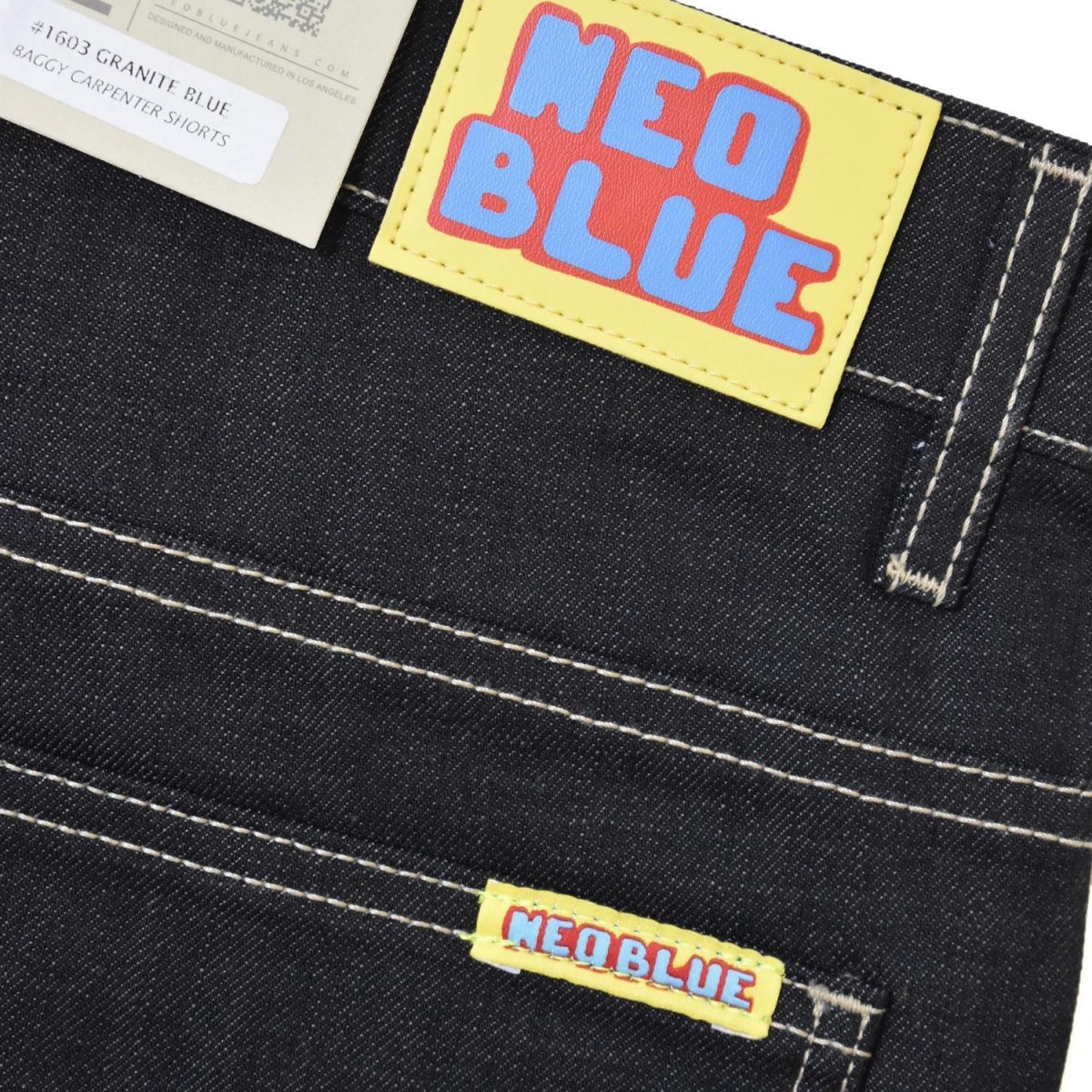 画像4: NEO BLUE Baggy Carpenter Shorts - Granite Blue (4)