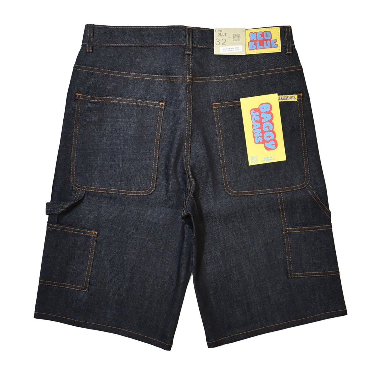 画像2: NEO BLUE Baggy Carpenter Shorts - Cross Super Dark (2)