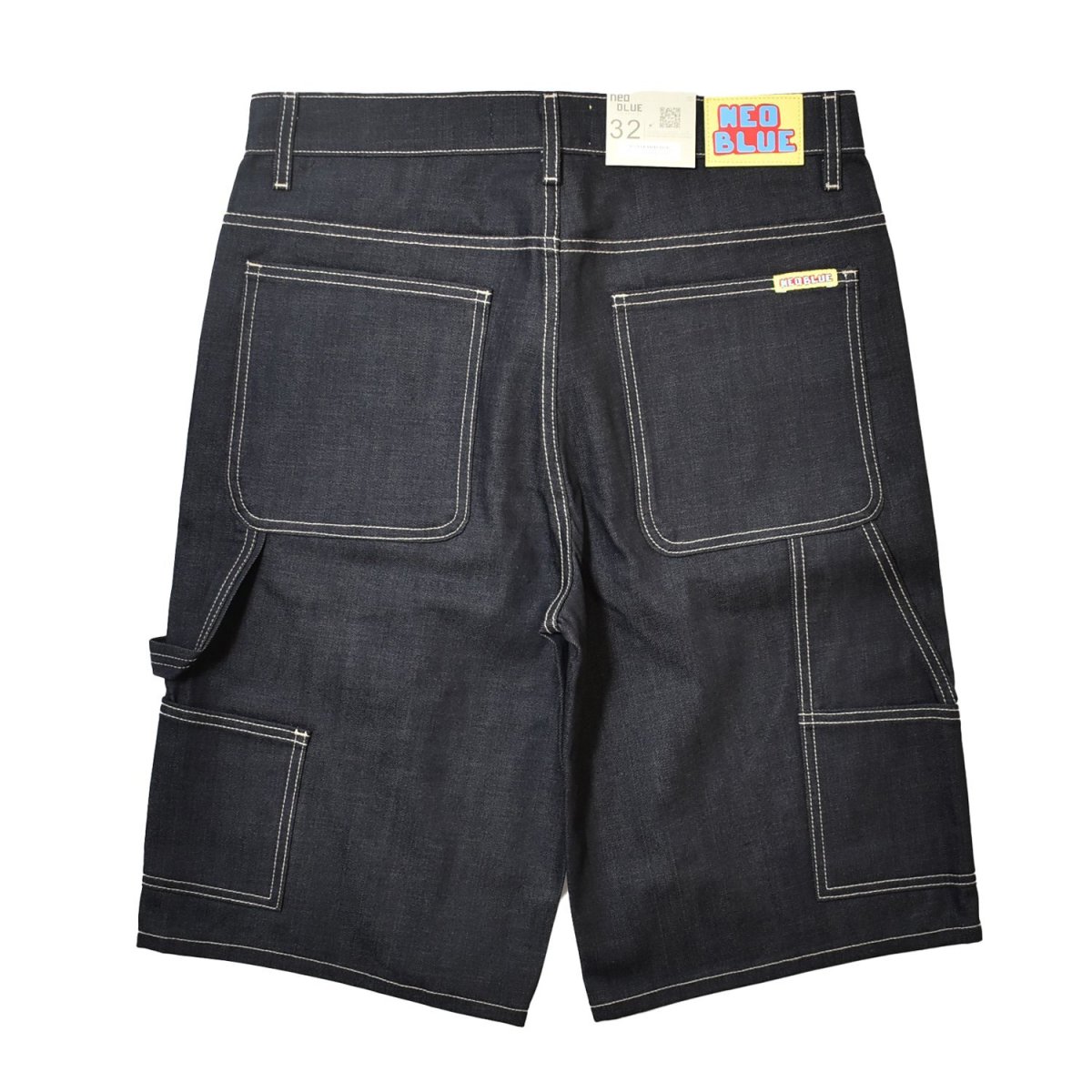 画像2: NEO BLUE Baggy Carpenter Shorts - Granite Blue (2)