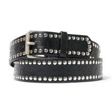 画像1: Butter Goods Leather Studded Belt - Black (1)