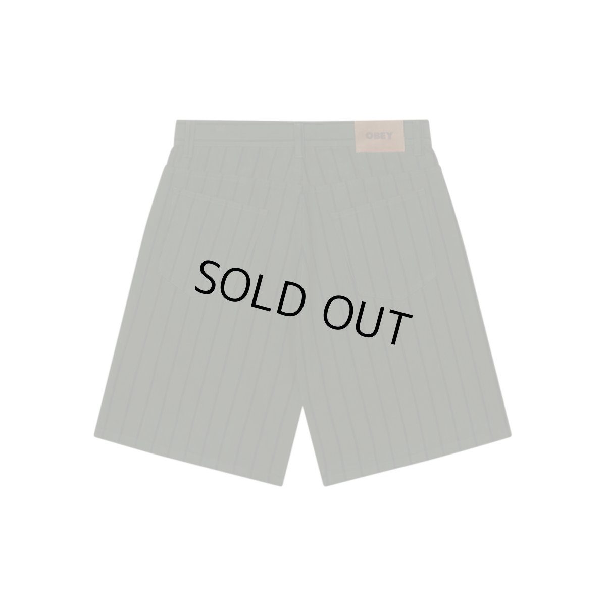 画像2: OBEY Stripe Baggy Denim Shorts - Duffle Bag Multi (2)
