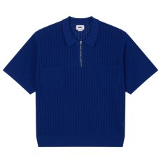 画像1: OBEY Grant Quater Zip Sweater - Surf Blue (1)