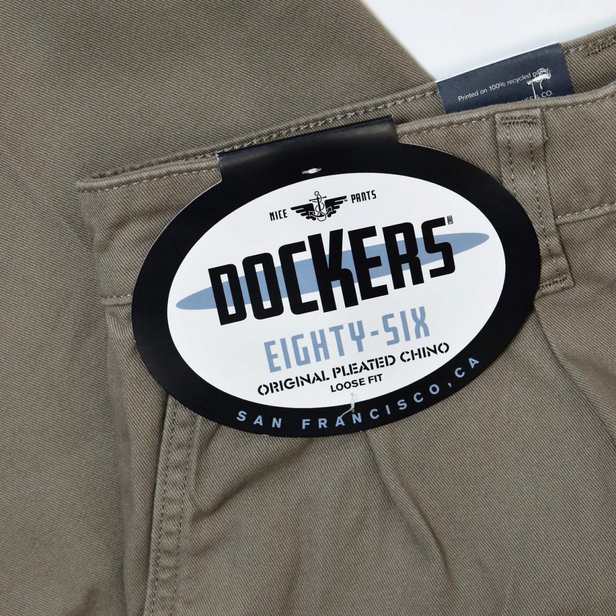 画像5: Dockers Loose Fit Eighty-Six Original Pleated Chino Pants - Fossil (5)