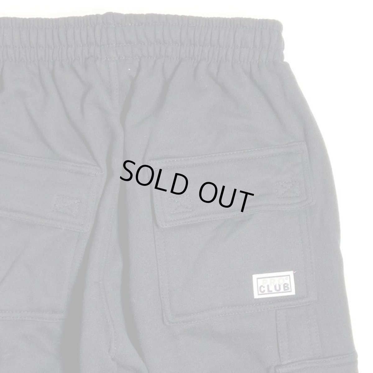 画像6: PRO CLUB Fleece Cargo Shorts - Black (6)