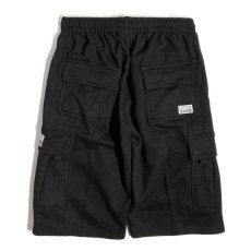 画像2: PRO CLUB Fleece Cargo Shorts - Black (2)