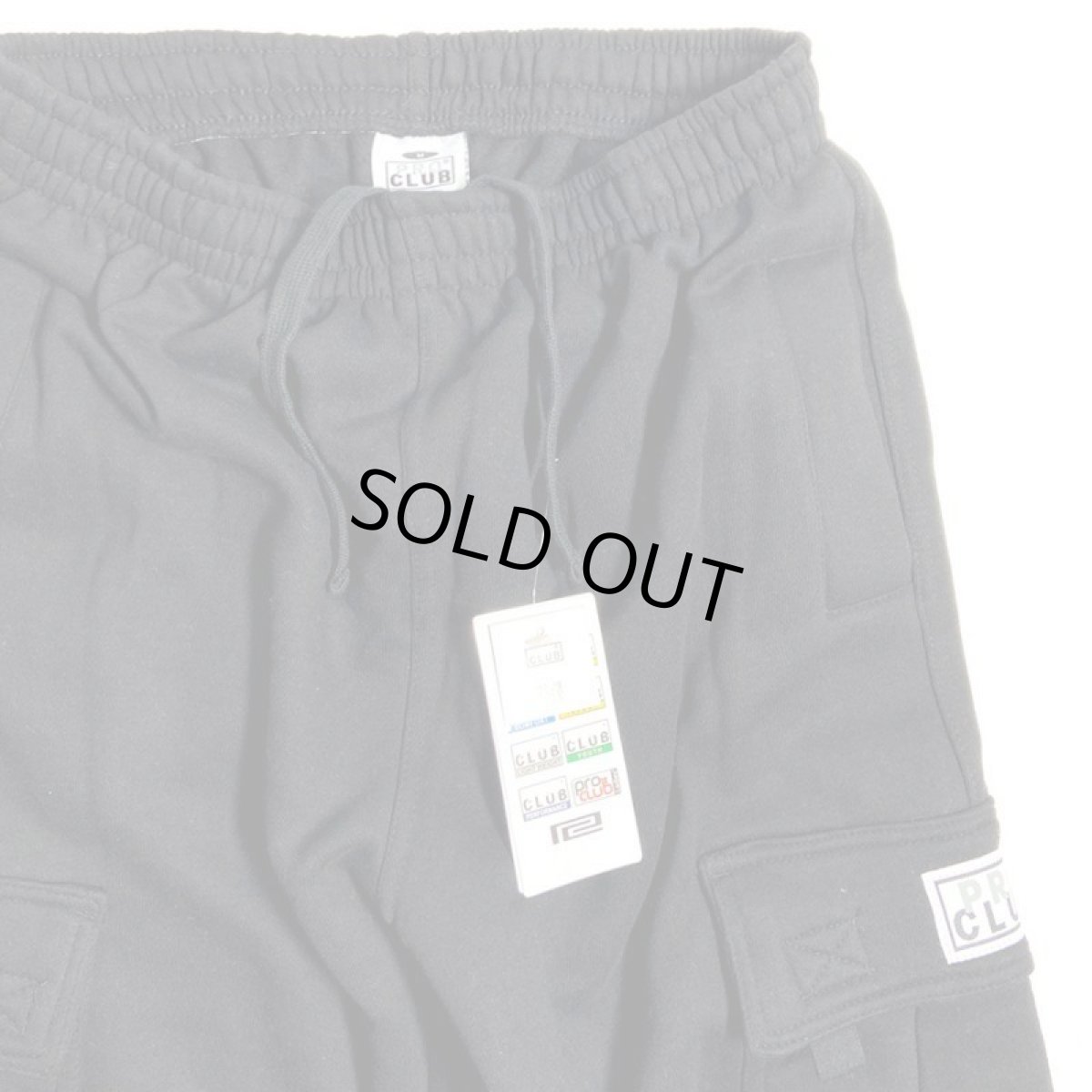 画像3: PRO CLUB Fleece Cargo Shorts - Black (3)