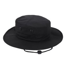 画像1: Rothco Adjustable Boonie Hat - Black (1)