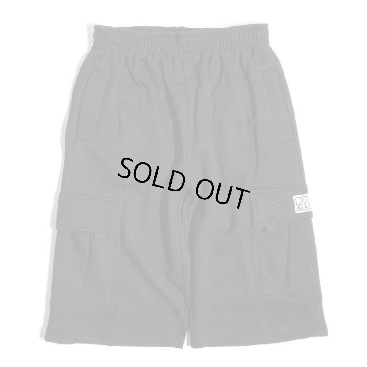 画像1: PRO CLUB Fleece Cargo Shorts - Black (1)